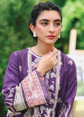 Qline By Qalamkar Embroidered Linen Unstitched 3 Piece Suit - 06